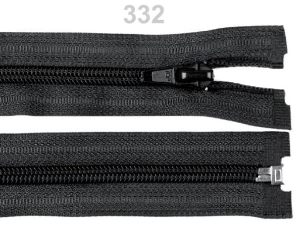 Reißverschluss spiralförmig 5 mm, 30 cm für Jacken, teilbar, Schwarz